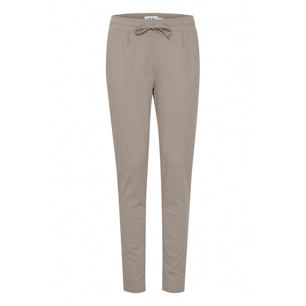 ICHI Beige Polyester Pant -   -  ICHI.