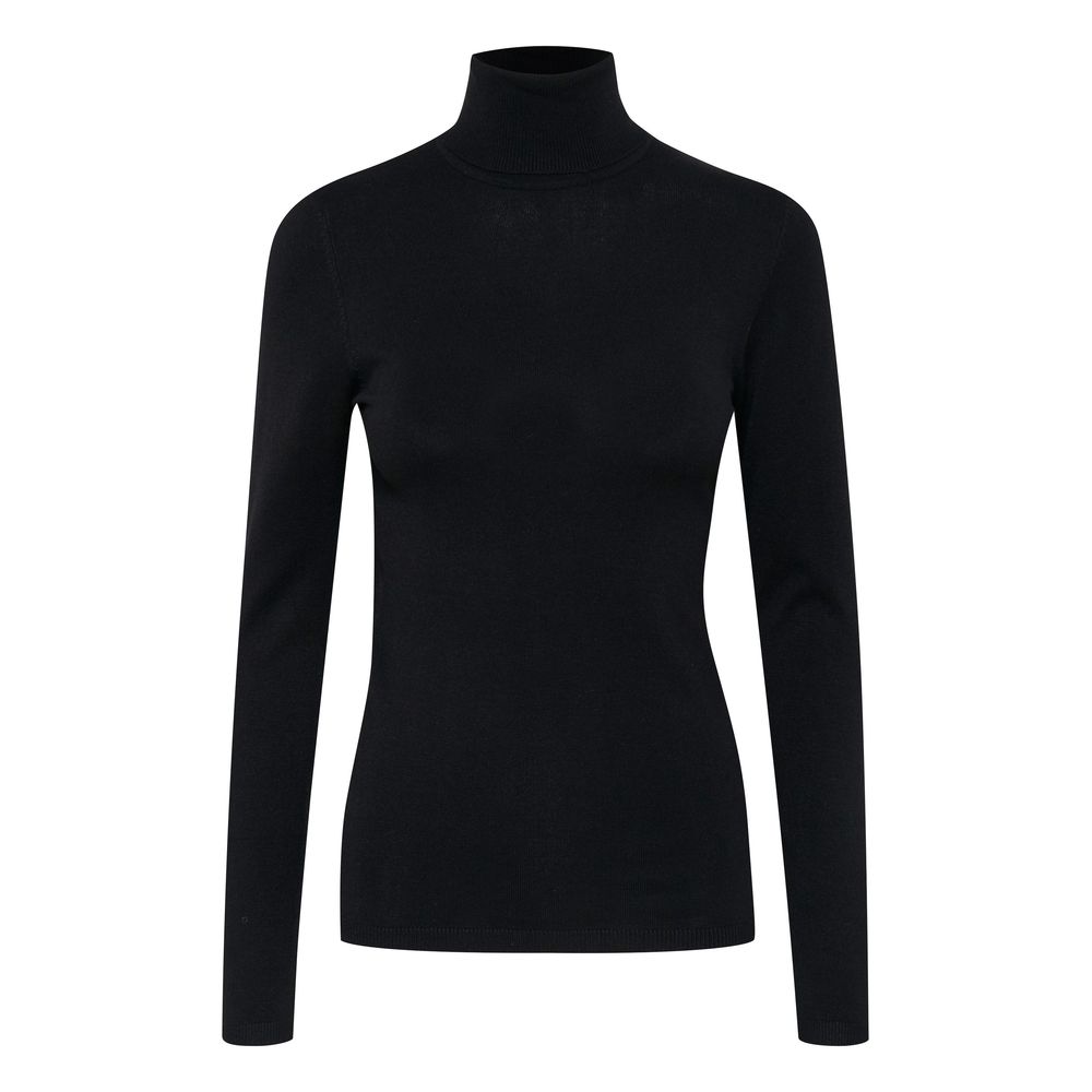 ICHI Black Viscose Turtleneck -   -  ICHI.