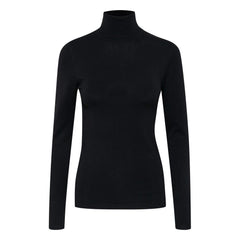 ICHI Black Viscose Turtleneck -   -  ICHI.