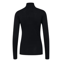 ICHI Black Viscose Turtleneck -   -  ICHI.