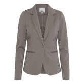ICHI Gray Polyester Blazer -   -  ICHI.