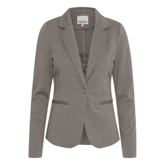 ICHI Gray Polyester Blazer -   -  ICHI.