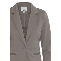 ICHI Gray Polyester Blazer -   -  ICHI.