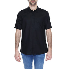 Antony Morato Black Linen Shortsleeve -   -  Antony Morato.