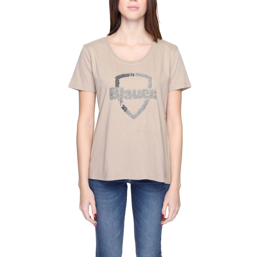 Blauer Beige Cotton T-Shirt -   -  Blauer.