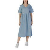 B.Young Light Blue Cotton Long -   -  B.Young.