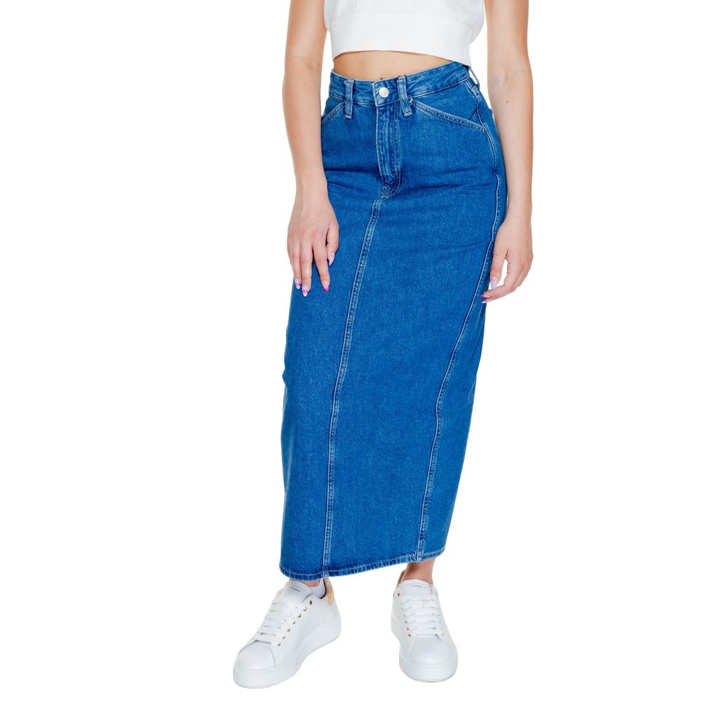 Calvin Klein Jeans Blue Cotton Skirt -   -  Calvin Klein Jeans.