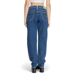 Replay Blue Cotton Mom Jean -   -  Replay.
