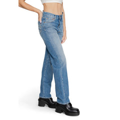 Replay Blue Cotton Mom Jean -   -  Replay.