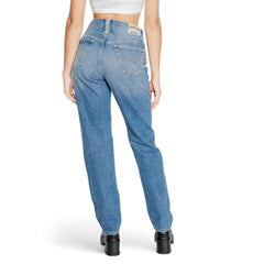 Replay Blue Cotton Mom Jean -   -  Replay.