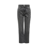 Only Gray Cotton Mom Jean -   -  Only.