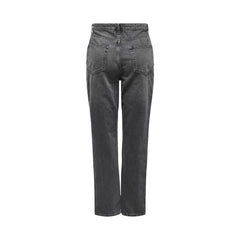 Only Gray Cotton Mom Jean -   -  Only.