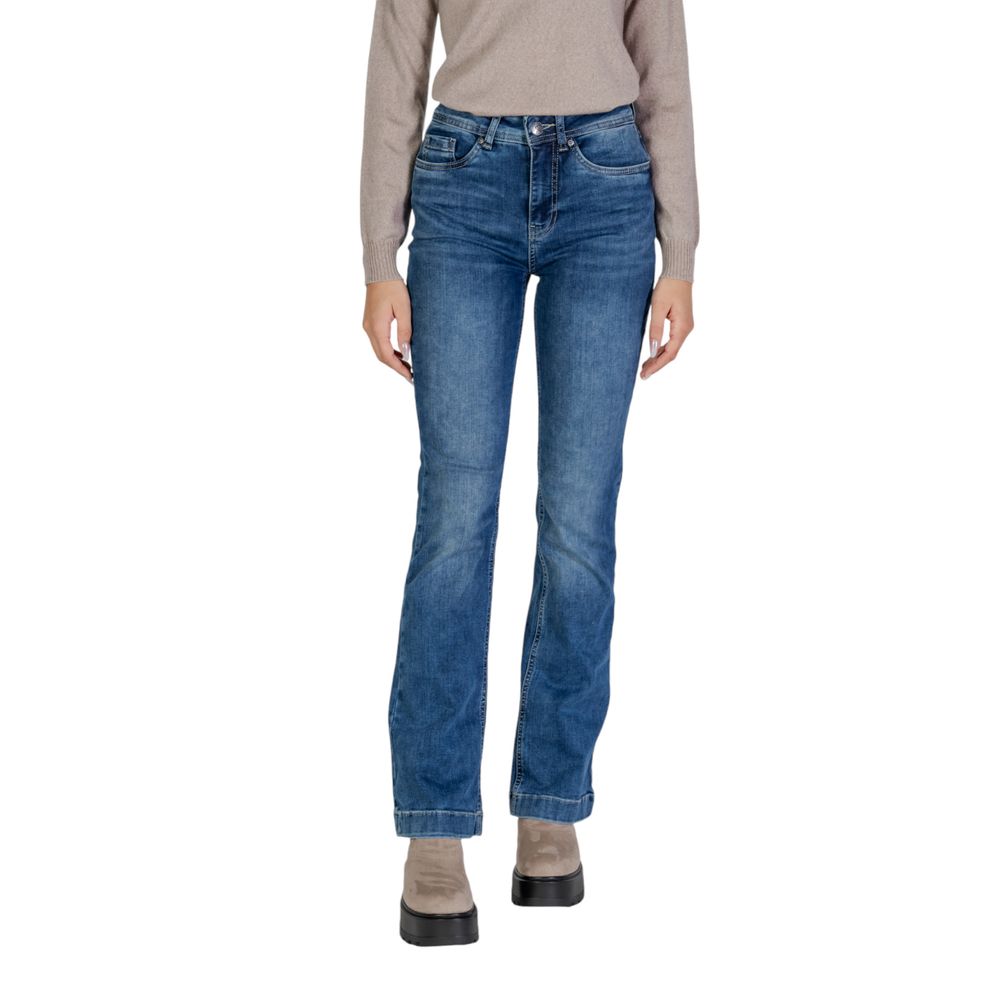 Street One Blue Cotton Mom Jean -   -  Street One.