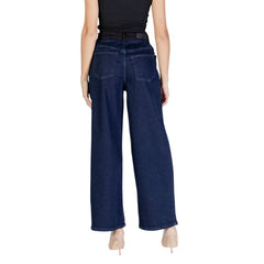 ICHI Blue Cotton Pant -   -  ICHI.