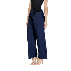 ICHI Blue Cotton Pant -   -  ICHI.