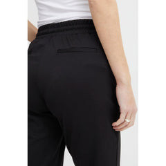 ICHI Black Polyester Pant -   -  ICHI.