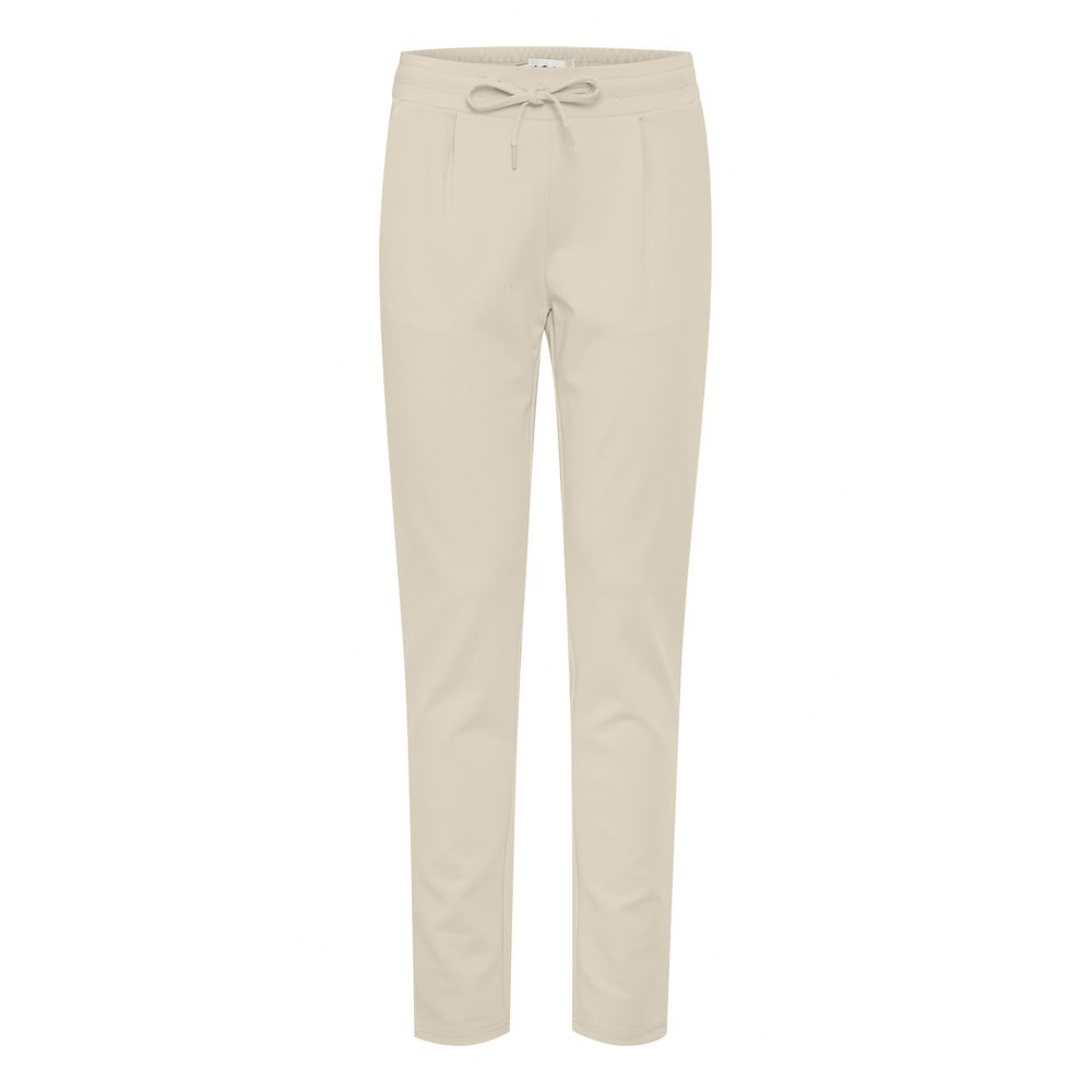 ICHI Beige Polyester Pant -   -  ICHI.