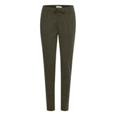 ICHI Green Polyester Pant -   -  ICHI.