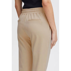 ICHI Beige Polyester Pant -   -  ICHI.