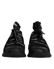 Dolce & Gabbana Black Sorrento Logo Men Sneakers Socks Shoes -   -  Dolce & Gabbana.