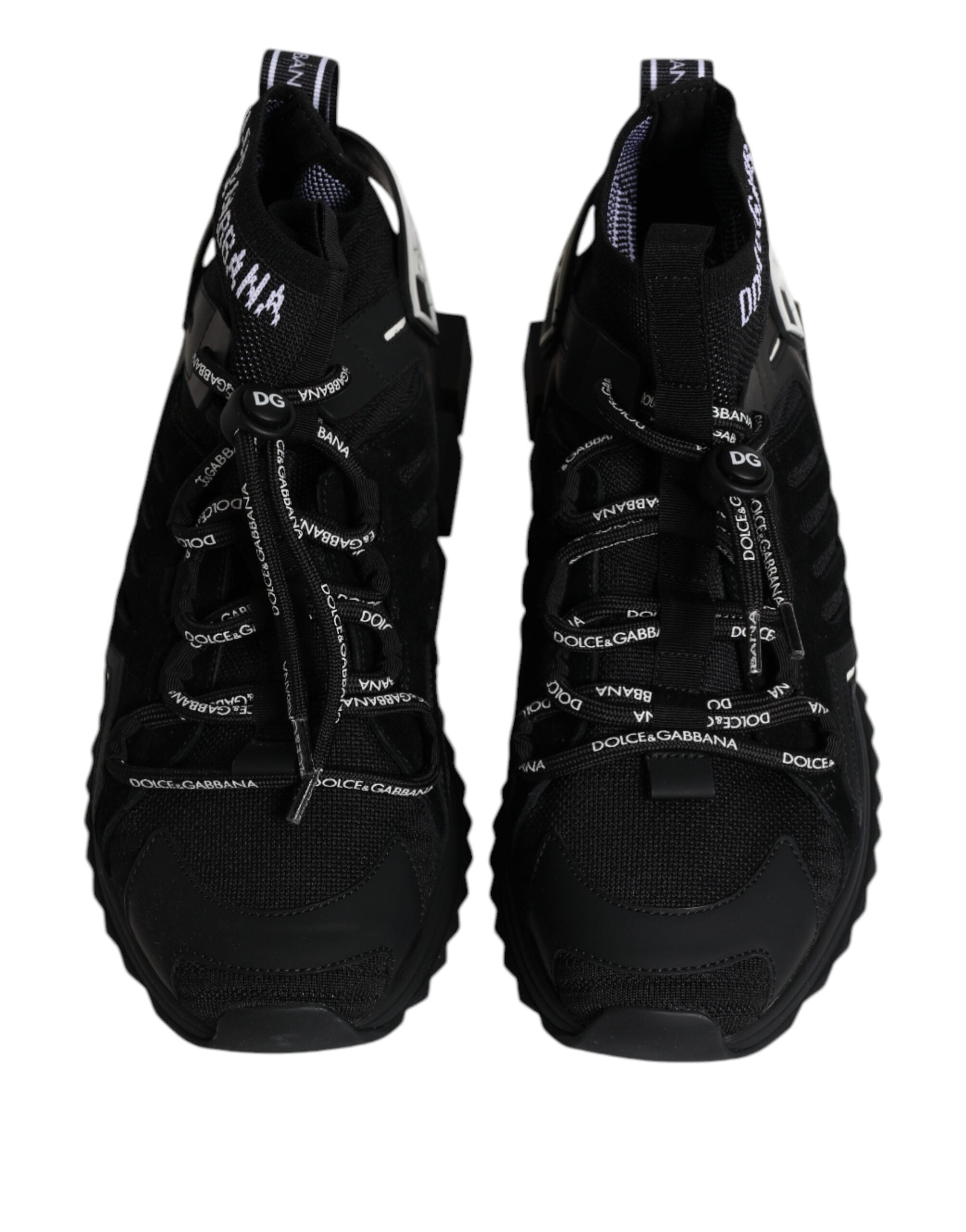 Dolce & Gabbana Black Sorrento Logo Men Sneakers Socks Shoes -   -  Dolce & Gabbana. Dolce & Gabbana Black Sorrento Logo Men Sneakers Socks Shoes -   -  Dolce & Gabbana.