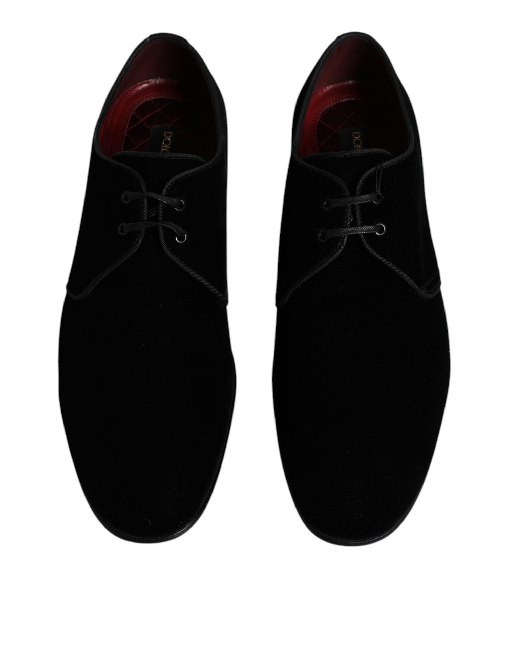 Dolce & Gabbana Black Velvet Leather Lace Up Derby Shoes -   -  Dolce & Gabbana. Dolce & Gabbana Black Velvet Leather Lace Up Derby Shoes -   -  Dolce & Gabbana.