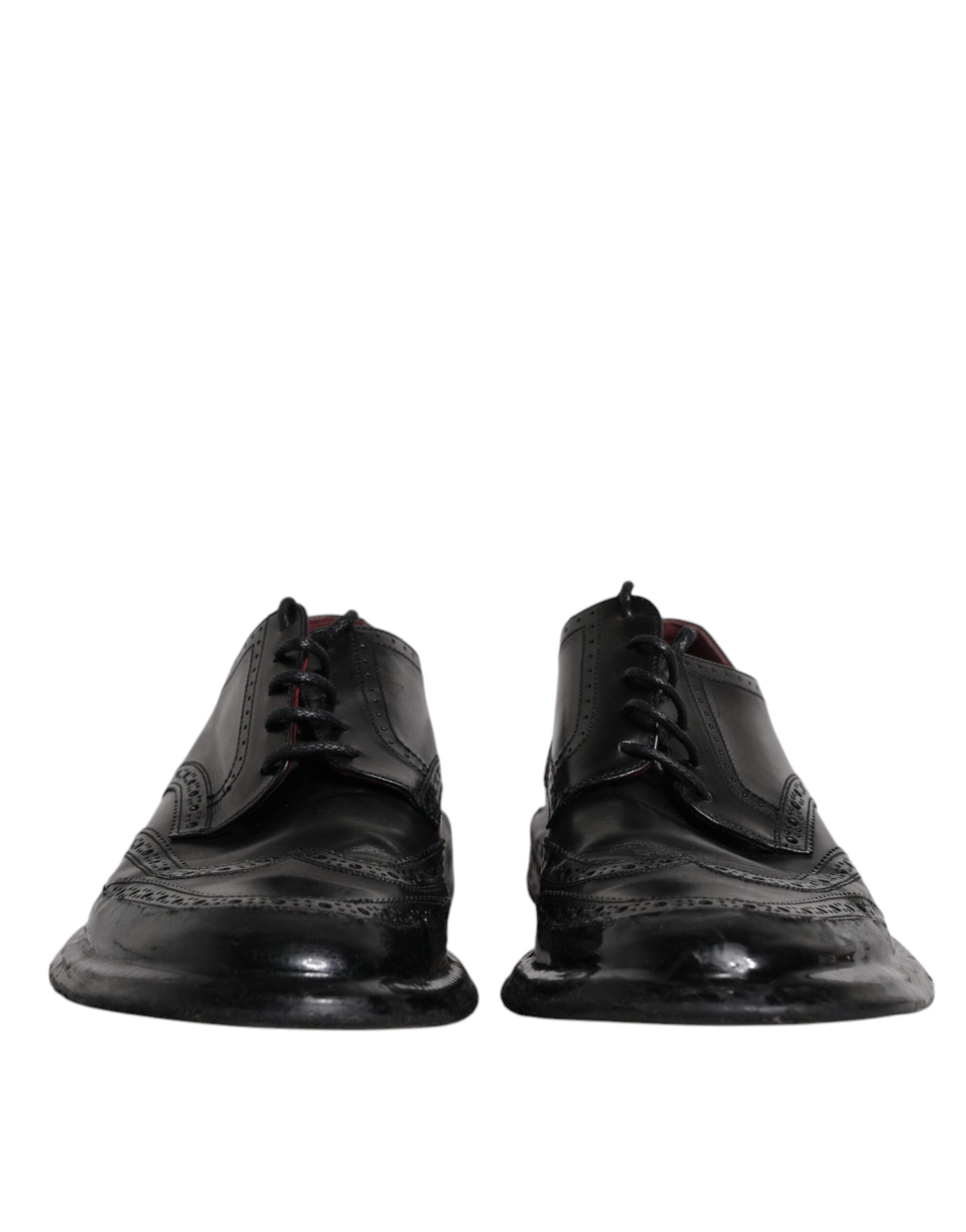 Dolce & Gabbana Black Leather Derby Wingtip Formal Shoes -   -  Dolce & Gabbana. Dolce & Gabbana Black Leather Derby Wingtip Formal Shoes -   -  Dolce & Gabbana.