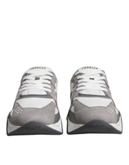 Versace Grey Leather Neoprene Chunky Low Top Squalo Sneakers Shoes -   -  Versace.