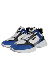 Versace Multicolor Canvas Quad Fabric Medusa Low Top Sneakers Shoes -   -  Versace.