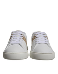 Versace White Brown Greca Print TPU Low Top Men Sneakers Shoes -   -  Versace.