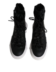 Dolce & Gabbana Black Nylon Galileo High Top Sneakers Shoes -   -  Dolce & Gabbana.
