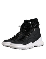Dolce & Gabbana Black Nylon Galileo High Top Sneakers Shoes -   -  Dolce & Gabbana.