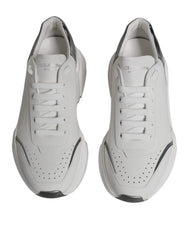 Dolce & Gabbana White Silver DAYMASTER Leather Sneakers Shoes -   -  Dolce & Gabbana.