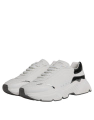 Dolce & Gabbana White Silver DAYMASTER Leather Sneakers Shoes -   -  Dolce & Gabbana.