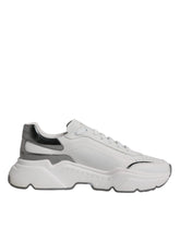 Dolce & Gabbana White Silver DAYMASTER Leather Sneakers Shoes -   -  Dolce & Gabbana.