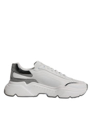 Dolce & Gabbana White Silver DAYMASTER Leather Sneakers Shoes -   -  Dolce & Gabbana.