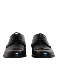 Dolce & Gabbana Peacock Patent Leather Derby Men Dress Shoes -   -  Dolce & Gabbana.