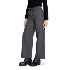 Jacqueline De Yong Gray Cotton Pant -   -  Jacqueline De Yong.