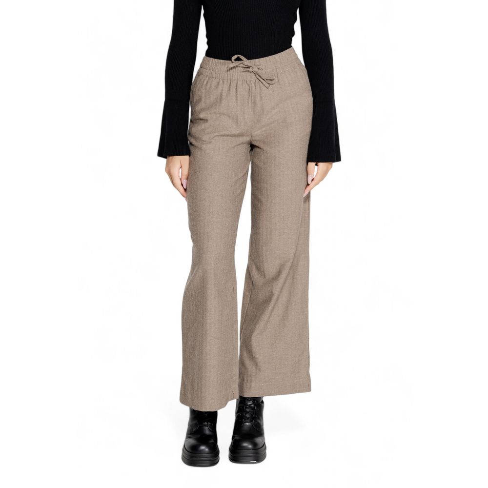 Jacqueline De Yong Brown Cotton Pant -   -  Jacqueline De Yong.