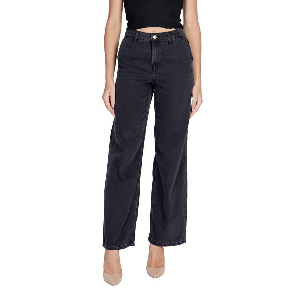 Jacqueline De Yong Black Cotton Relaxed Fit Jean -   -  Jacqueline De Yong.