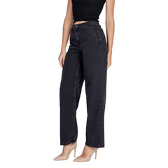 Jacqueline De Yong Black Cotton Relaxed Fit Jean -   -  Jacqueline De Yong.