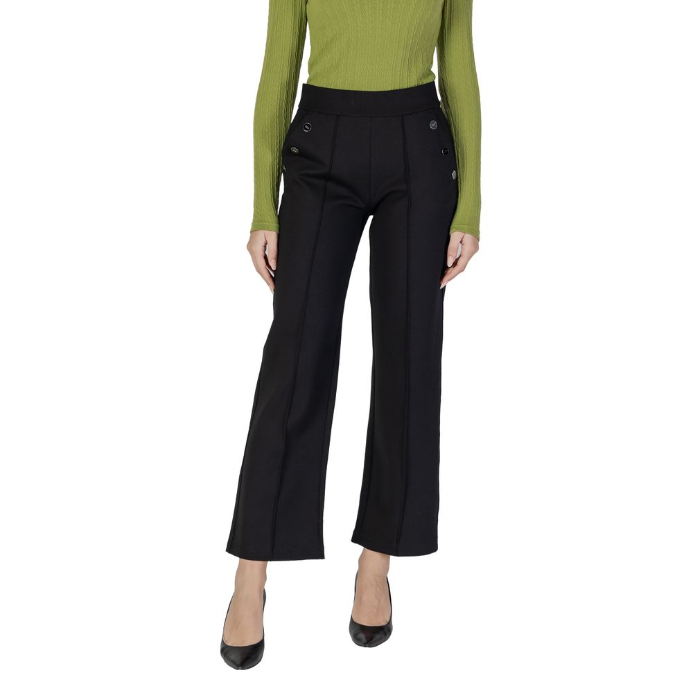 Street One Black Viscose Pant -   -  Street One.