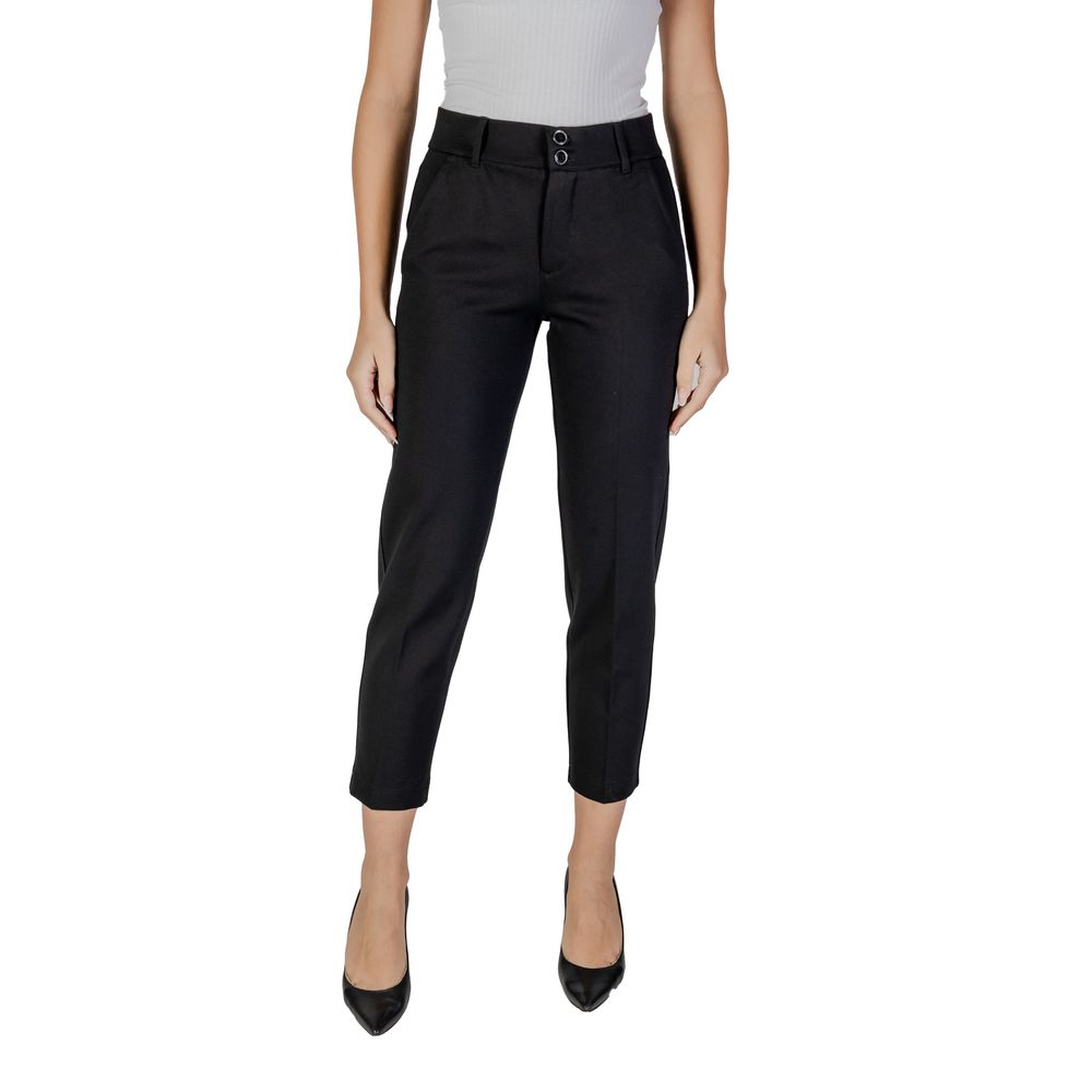 Street One Black Viscose Pant -   -  Street One.