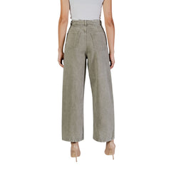 Only Green Cotton Bootcut Jean -   -  Only.