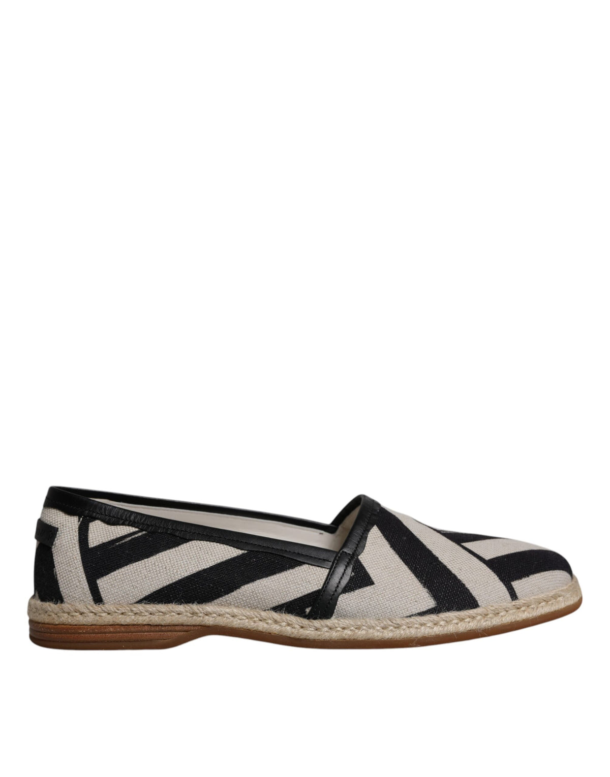 Dolce & Gabbana Black White Stripes Slip On Espadrille Shoes -   -  Dolce & Gabbana.