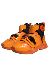 Dolce & Gabbana Orange Multi Panel Chunky High Top Sneakers Shoes -   -  Dolce & Gabbana.