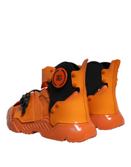 Dolce & Gabbana Orange Multi Panel Chunky High Top Sneakers Shoes -   -  Dolce & Gabbana.