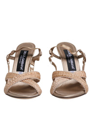 Dolce & Gabbana Beige Keira Slingback Heels Sandals Shoes -   -  Dolce & Gabbana.