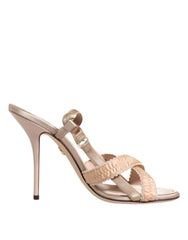 Dolce & Gabbana Beige Keira Slingback Heels Sandals Shoes -   -  Dolce & Gabbana.