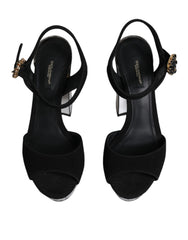 Dolce & Gabbana Black Mirror Heels Platform Sandals Shoes -   -  Dolce & Gabbana.
